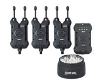 Picture of Sonik - SKX3+1 3 Rod Alarm Set with Bivvy Light