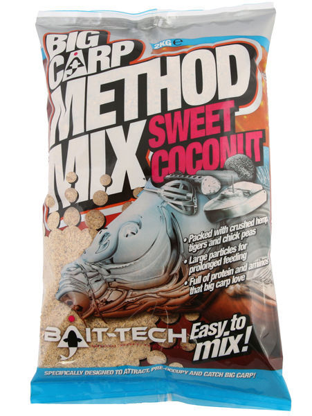 Fishon Tackle Shop. Bait-Tech Big Carp Method Mix Sweet Coconut 2kg