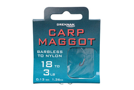 Picture of Drennan Carp Maggot Hooks to Nylon Rigs