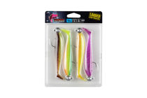 Picture of Fox Rage Zander Pro Shad 10cm x4 Mixed UV colour Pack LOADED 10g 3/0 head