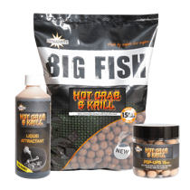 Picture of Dynamite Baits Big Fish Hot Crab & Krill Shelf life Boilies 1kg