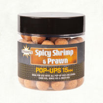 Picture of Dynamite Baits Spicy Shrimp & Prawn Pop Ups 15mm