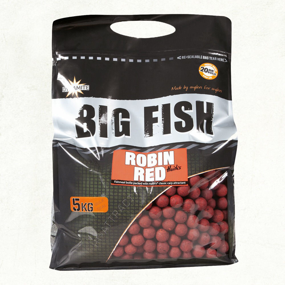 Fishon Tackle Shop. Dynamite Baits Robin Red Shelflife Boilies 15mm 5kg