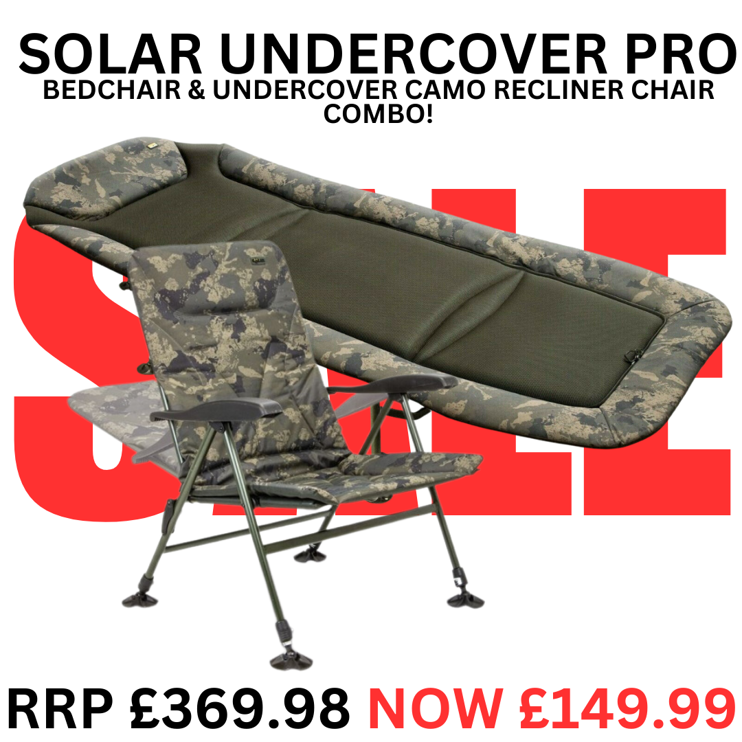 Fishon Tackle Shop. Solar Undercover Pro Bedchair & Undercover Camo