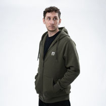 Picture of Nash Make It Happen Badge Zipped Hoodie Green
