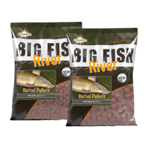 Picture of Dynamite Baits Big Fish River Barbel Pellets Pre-Drilled 1.8kg